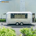 Mobile Caravan Supplier - Pink Towable Fast Food Truck for Sale