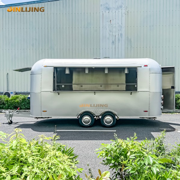 Mobile Caravan Supplier - Pink Towable Fast Food Truck for Sale