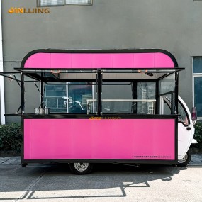 Coffee Trailer Manufacturer - Piaggo Ape Mobile Bar Pink Barbecue Cart
