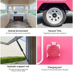 Coffee Bus Supplier - Custom Pink Coffee Pizza Trailer Mobile Kitchen