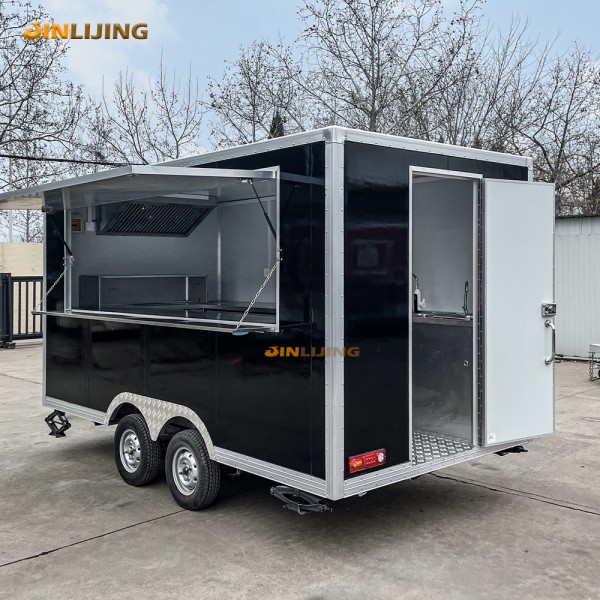 Food Truck Manufacturer - 12ft Concession Street Fast Food Trailer Full Kitchen
