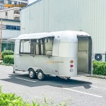 Mobile Caravan Supplier - Pink Towable Fast Food Truck for Sale