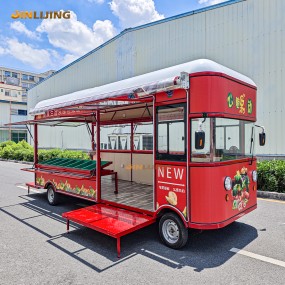 Street Food Cart Manufacturer - New Pink Custom Kitchen Ice Cream Bus