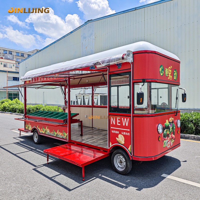 Street Food Cart Manufacturer - New Pink Custom Kitchen Ice Cream Bus