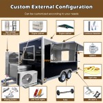 Food Truck Manufacturer - 12ft Concession Street Fast Food Trailer Full Kitchen