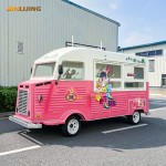 Coffee Bus Supplier - Custom Pink Coffee Pizza Trailer Mobile Kitchen