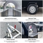 Mobile Food Trailer Factory - Black Mini Fiberglass Sandwich Hot Dog