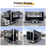 Food Truck Manufacturer - 12ft Concession Street Fast Food Trailer Full Kitchen