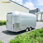 Mobile Caravan Supplier - Pink Towable Fast Food Truck for Sale