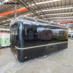 Coffee Trailer Manufacturer - CE Steel Color with Porch Food Crepes
