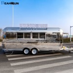 Coffee Trailer Factory - 304 Stainless Steel Towable Fast Food Trailer