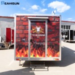 Mobile Ice Trailer Manufacturer - 17ft DOT Restaurant Truck Pizza Trailer