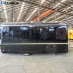 Coffee Trailer Manufacturer - CE Steel Color with Porch Food Crepes