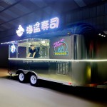 Food Cart Supplier - Used Fiberglass BBQ Catering Trailer Pizza