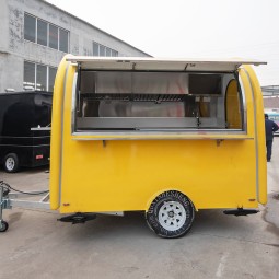 Coffee Cart Manufacturer - 2.5m Concession Cart Eating FRP Orange