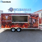 Mobile Ice Trailer Manufacturer - 17ft DOT Restaurant Truck Pizza Trailer