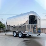 Food Cart Supplier - Used Fiberglass BBQ Catering Trailer Pizza