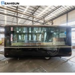Coffee Trailer Manufacturer - CE Steel Color with Porch Food Crepes