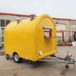 Coffee Cart Manufacturer - 2.5m Concession Cart Eating FRP Orange