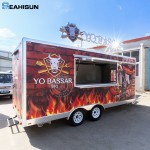 Mobile Ice Trailer Manufacturer - 17ft DOT Restaurant Truck Pizza Trailer