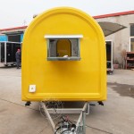 Coffee Cart Manufacturer - 2.5m Concession Cart Eating FRP Orange