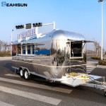 Coffee Trailer Factory - 304 Stainless Steel Towable Fast Food Trailer