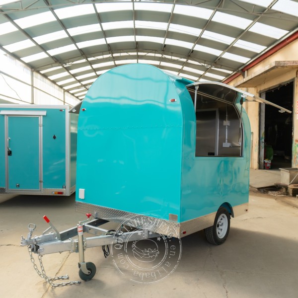 Snack Cart Factory - 2.5m Coffee Cart Cheap Bistro Trailer