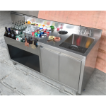 Bar Table Supplier - Easy Set Up Stainless Bar Prep Table Mixing Station