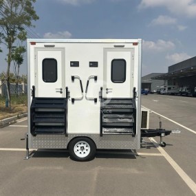 Restroom Trailer Manufacturer - Brand New Portable Toilet on Wheels