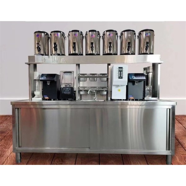 Bubble Tea Bar Factory - High Quality Stainless Steel Milk Tea Service Counter