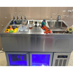 Automatic Bar Manufacturer - Mobile Cocktail Station with Counter Fridge