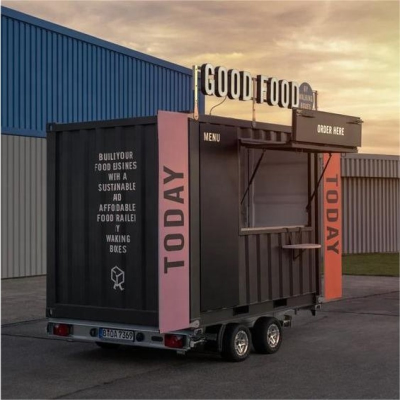 Mobile Cart Manufacturer - Custom Big Wheel Crepe Cart with Cooking Equipment