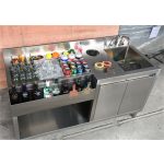 Bar Table Supplier - Easy Set Up Stainless Bar Prep Table Mixing Station