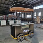 Ice Cream Cart Supplier - Summer Popular Gelato Cart Europe Standard