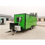 Food Trailer Manufacturer - 5M Green Double Canopy Donut Fast Food Trailer