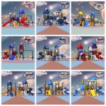 Amusement Park Set Factory - Popular Modern Metal Commercial Slide Set