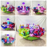 Carousel Supplier - 4 Horse Commercial Kids Ride Electric Music
