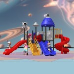 Recreation Equipment Factory - Space Theme Steel Plastic Adventure Slide