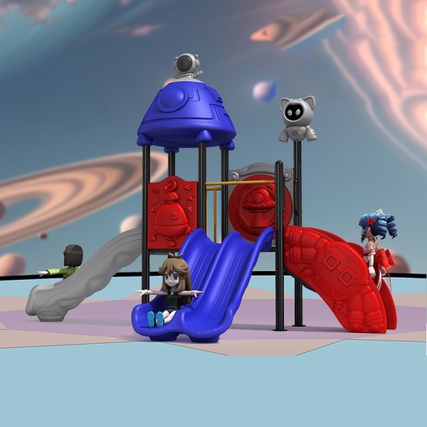 Amusement Park Slide Supplier - Commercial Preschool Steel Plastic Slide