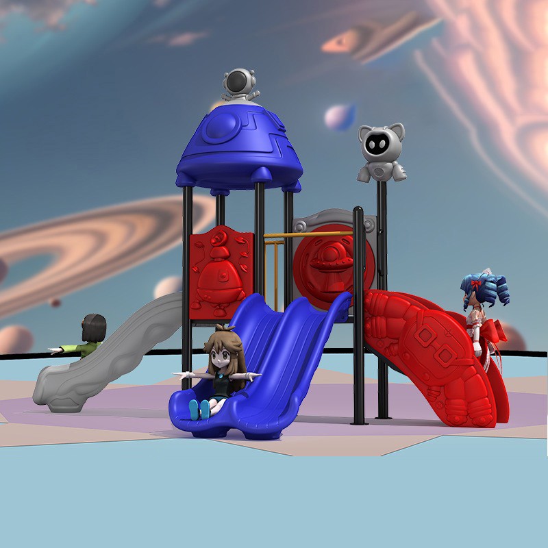 Amusement Park Slide Supplier - Commercial Preschool Steel Plastic Slide