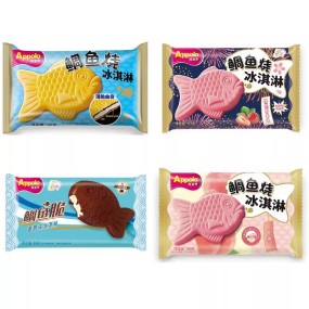 Cherry Blossom Ice Cream Snapper Crispy Cookies Milk-Added Treat in Bag Packaging