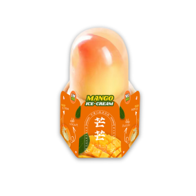 Global Shipping Ground Fruit Ice Cream Internet Ice Cream Mango Lemon Peach Exotic Snacks Viral Ice Cream 75g*12