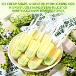 Jasmine and Mung Bean Snow Cone Popsicle, Milk Candy bar Shaped, Rich Milk Flavor