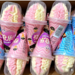Internet Famous 20g Cotton Candy Ice Cream Cones Soft Desserts with Fruity Flavor Crispy Childhood Snacks and Christmas Gifts