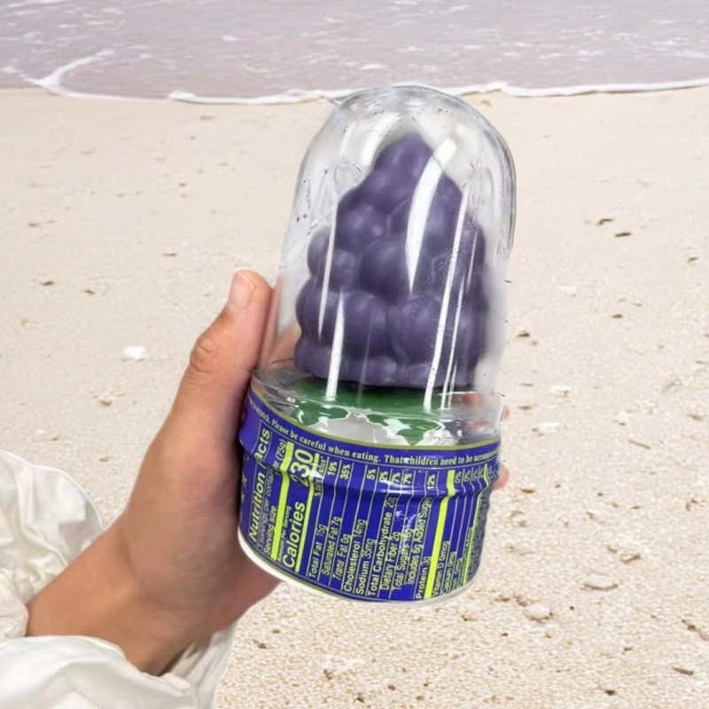 Natural 3D Grape Flavor Ice Cream with Jam Infusion Halal Certified OEM Global Hit Box Packaging