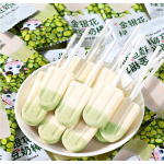 Jasmine and Mung Bean Snow Cone Popsicle, Milk Candy bar Shaped, Rich Milk Flavor