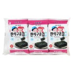 Korean ZEK Instant Seasoned Roasted Seaweed Fresh Laver Variety in Bag Packaging
