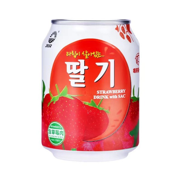 Chicory Infused Nine-Day Strawberry Juice Beverage in Bottle Packaging