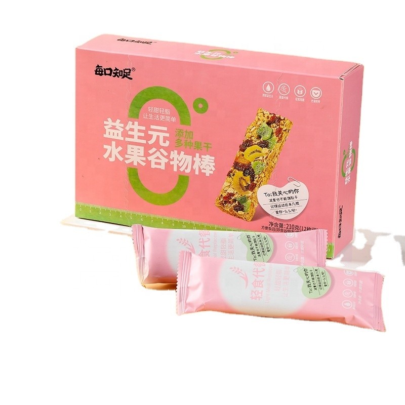 Probiotic Protein Cereal Bar Oatmeal Nut Fruit Energy Bar Meal Replacement Roughage Biscuits Satiety Foods