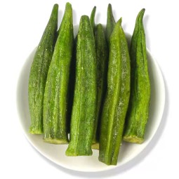 Wholesale Vacuum Fried Dried Vegetables Okra Chips Healthy Organic Snacks